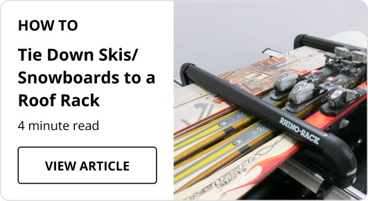 "How To Tie Down Skis/Snowboards to a Roof Rack" guide.